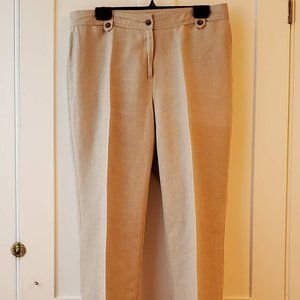 Spanner Linen Pants in Beige | Women's 10 | EUC
